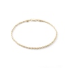 Thumbnail Image 0 of 016 Gauge Diamond-Cut Rope Chain Bracelet in 10K Solid Gold - 7.5"