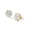 Thumbnail Image 0 of 10K Solid Gold 3/4 CT. T.W. Diamond Frame Large Crown Studs