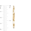 Thumbnail Image 1 of Hollow 40mm Diamond-Cut Square Station Hoop Earrings in 10K Two-Tone Gold