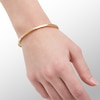Thumbnail Image 2 of Made in Italy Nail Station Bangle in 10K Two-Tone Gold Tube