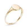 Thumbnail Image 1 of Oval Signet Ring in 10K Gold - Size 7