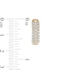 Thumbnail Image 1 of Cubic Zirconia Triple Row Hoop Earrings in 10K Semi-Solid Gold