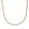 Thumbnail Image 0 of Diamond-Cut Hearts Stampato Necklace in 10K Hollow Tri-Tone Gold - 17"