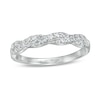Thumbnail Image 0 of Cubic Zirconia Double Row Braid Ring in Sterling Silver - Size 6