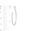 Thumbnail Image 1 of Cubic Zirconia Solitaire Open Hoop Earrings in Solid Sterling Silver