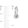 Thumbnail Image 1 of Cubic Zirconia Bead Hoop Earrings in Sterling Silver