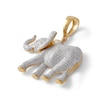 Thumbnail Image 1 of 1/6 CT. T.W. Diamond Elephant Necklace Charm in Sterling Silver with 14K Gold Plate