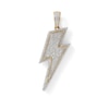 Thumbnail Image 0 of 1/4 CT. T.W. Diamond Lightning Bolt Necklace Charm in Sterling Silver with 14K Gold Plate