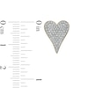 Thumbnail Image 1 of 1/20 CT. T.W. Composite Diamond Elongated Heart Stud Earrings in Sterling Silver with 14K Gold Plate
