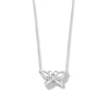 Thumbnail Image 0 of 1/10 CT. T.W. Diamond Butterfly Necklace in Sterling Silver
