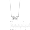 Thumbnail Image 2 of 1/10 CT. T.W. Diamond Butterfly Necklace in Sterling Silver