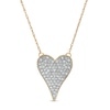 Thumbnail Image 0 of 1/10 CT. T.W. Composite Diamond Elongated Heart Necklace in Sterling Silver with 14K Gold Plate