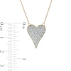Thumbnail Image 1 of 1/10 CT. T.W. Composite Diamond Elongated Heart Necklace in Sterling Silver with 14K Gold Plate