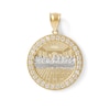 Thumbnail Image 0 of Cubic Zirconia Frame Last Supper Medallion Two-Tone Necklace Charm in 10K Solid Gold