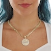 Thumbnail Image 2 of Cubic Zirconia Frame Last Supper Medallion Two-Tone Necklace Charm in 10K Solid Gold