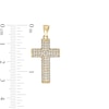 Thumbnail Image 1 of Cubic Zirconia Pavé Rounded Cross Necklace Charm in 10K Solid Gold
