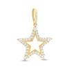 Thumbnail Image 0 of Cubic Zirconia Star Outline Charm Pendant in 10K Solid Gold