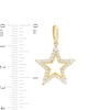 Thumbnail Image 1 of Cubic Zirconia Star Outline Charm Pendant in 10K Solid Gold