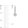 Thumbnail Image 1 of Child's Lab-Created Pink Opal Cluster Drop Earrings in Sterling Silver