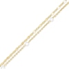 Thumbnail Image 0 of Made in Italy 2.5mm Cubic Zirconia Double Strand Anklet in 10K Gold - 10"