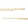 Thumbnail Image 1 of Made in Italy 2.5mm Cubic Zirconia Double Strand Anklet in 10K Gold - 10"