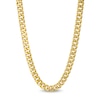 Thumbnail Image 2 of Made in Italy Reversible 7mm Curb Chain Necklace in 10K Hollow Gold – 22"