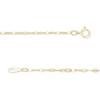 Thumbnail Image 1 of 030 Gauge Solid Flat Rolo Chain Heart Station Anklet in 10K Gold – 10"