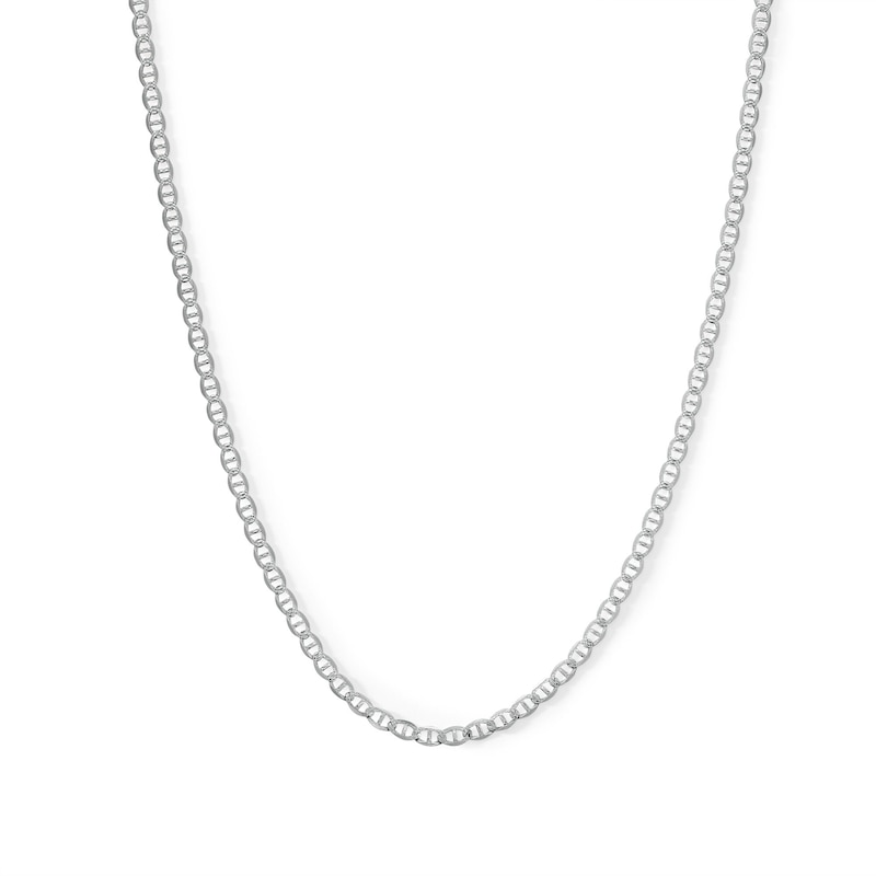 Made in Italy 080 Gauge Mariner Chain Necklace in Solid Sterling Silver - 18"