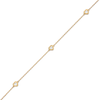 Thumbnail Image 0 of 10K Gold CZ Hearts Anklet