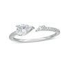 Thumbnail Image 0 of Sterling Silver CZ Pear-Shaped, Marquise and Round Adjustable Midi/Toe Ring