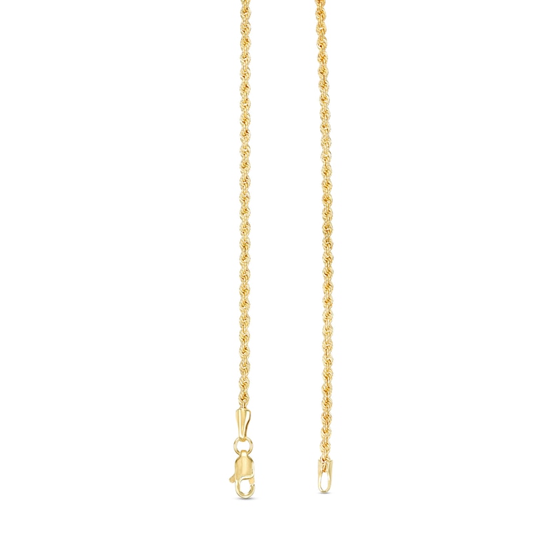 1.9mm Rope Chain Necklace in 10K Hollow Gold - 22"