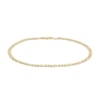 Thumbnail Image 0 of 10K Hollow Gold Pavé Figaro Chain Anklet