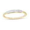 Thumbnail Image 0 of Cubic Zirconia Bar Bead Ring in 10K Gold - Size 7