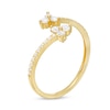Thumbnail Image 1 of Cubic Zirconia Trios Open Shank Ring in 10K Gold - Size 7