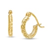 Thumbnail Image 0 of Diamond-Cut 10mm Hoop Earrings in 10K Tube Hollow Gold