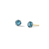 Thumbnail Image 0 of 4mm Blue Cubic Zirconia Solitaire Stud Earrings in 14K Solid Gold