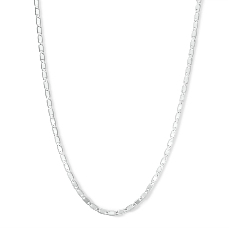 Made in Italy 060 Gauge Solid Valentino Chain Necklace in Sterling Silver – 22"