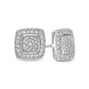 Thumbnail Image 0 of Cubic Zirconia Composite Cushion-Shaped Frame Stud Earrings in Sterling Silver