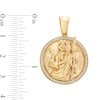 Thumbnail Image 1 of Cubic Zirconia Frame San Judas Medallion Necklace Charm in 10K Gold