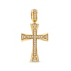 Thumbnail Image 0 of Cubic Zirconia Vintage-Style Cross Necklace Charm in 10K Gold