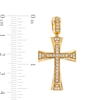 Thumbnail Image 1 of Cubic Zirconia Vintage-Style Cross Necklace Charm in 10K Gold