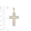 Thumbnail Image 1 of 1/2 CT. T.W. Diamond Frame Cross Necklace Charm in 10K Gold