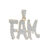 Thumbnail Image 0 of 1/5 CT. T.W. Diamond "FAM" Necklace Charm in Sterling Silver with 14K Gold Plate