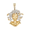 Thumbnail Image 0 of 1/2 CT. T.W. Diamond Medusa Necklace Charm in Sterling Silver with 14K Gold Plate