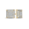 Thumbnail Image 0 of 1/6 CT. T.W. Composite Diamond Double Frame Stud Earrings in 10K Gold