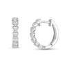 Thumbnail Image 0 of 1/10 CT. T.W. Diamond Hearts Hoop Earrings in Sterling Silver