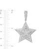 Thumbnail Image 1 of Cubic Zirconia Multi-Frame Three-Dimensional Star Necklace Charm in Sterling Silver