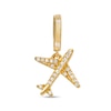 Thumbnail Image 0 of 1/20 CT. T.W. Diamond Airplane Necklace Charm in 10K Gold