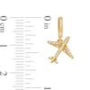 Thumbnail Image 1 of 1/20 CT. T.W. Diamond Airplane Necklace Charm in 10K Gold