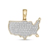 Thumbnail Image 0 of 1/6 CT. T.W. Diamond Pavé United States of America Necklace Charm in 10K Gold